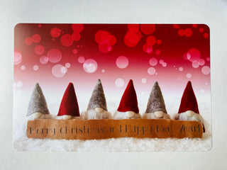 Set 4 Ind Gnomos Happy New Year 44X28X0,04Cm 304